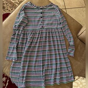 Hanna Andersson Purple Striped Henley Dress 160